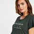 Short-Sleeved Maternity Nightshirt, Green