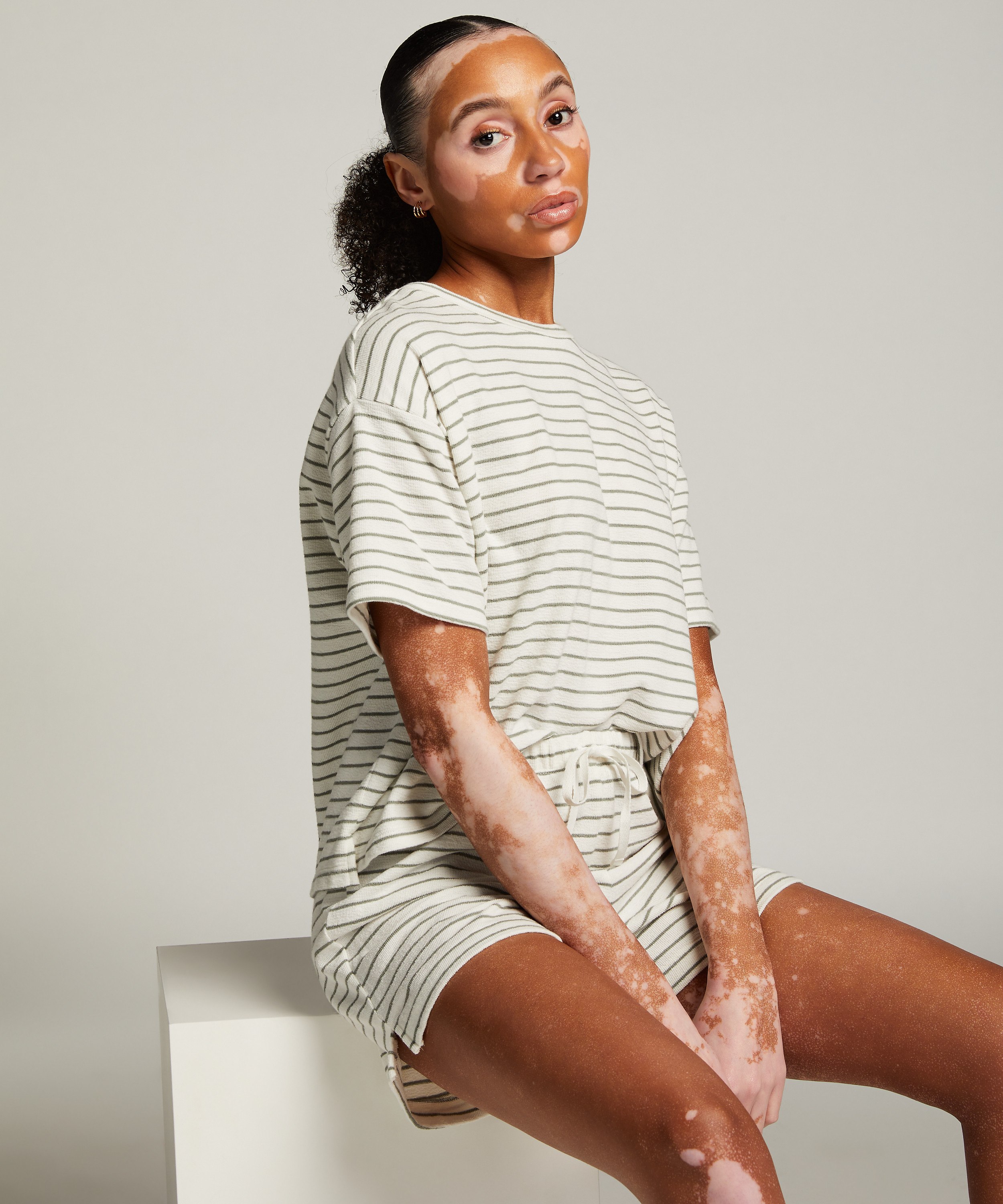 Cotton shorts, White, main