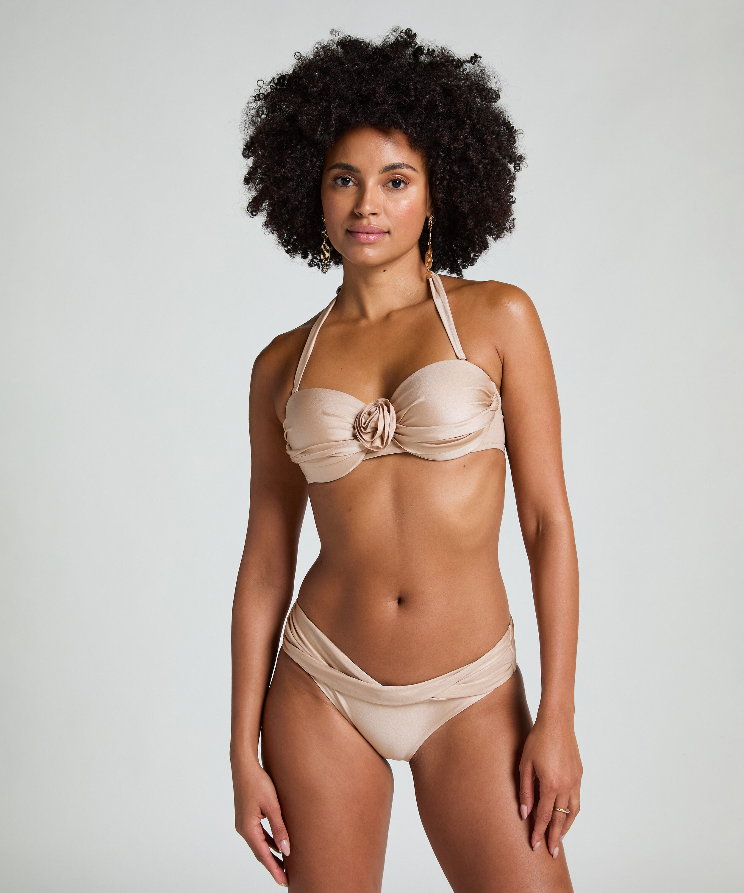 Lima Bandeau Bikini Top, Beige