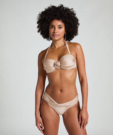 Lima Bandeau Bikini Top, Beige