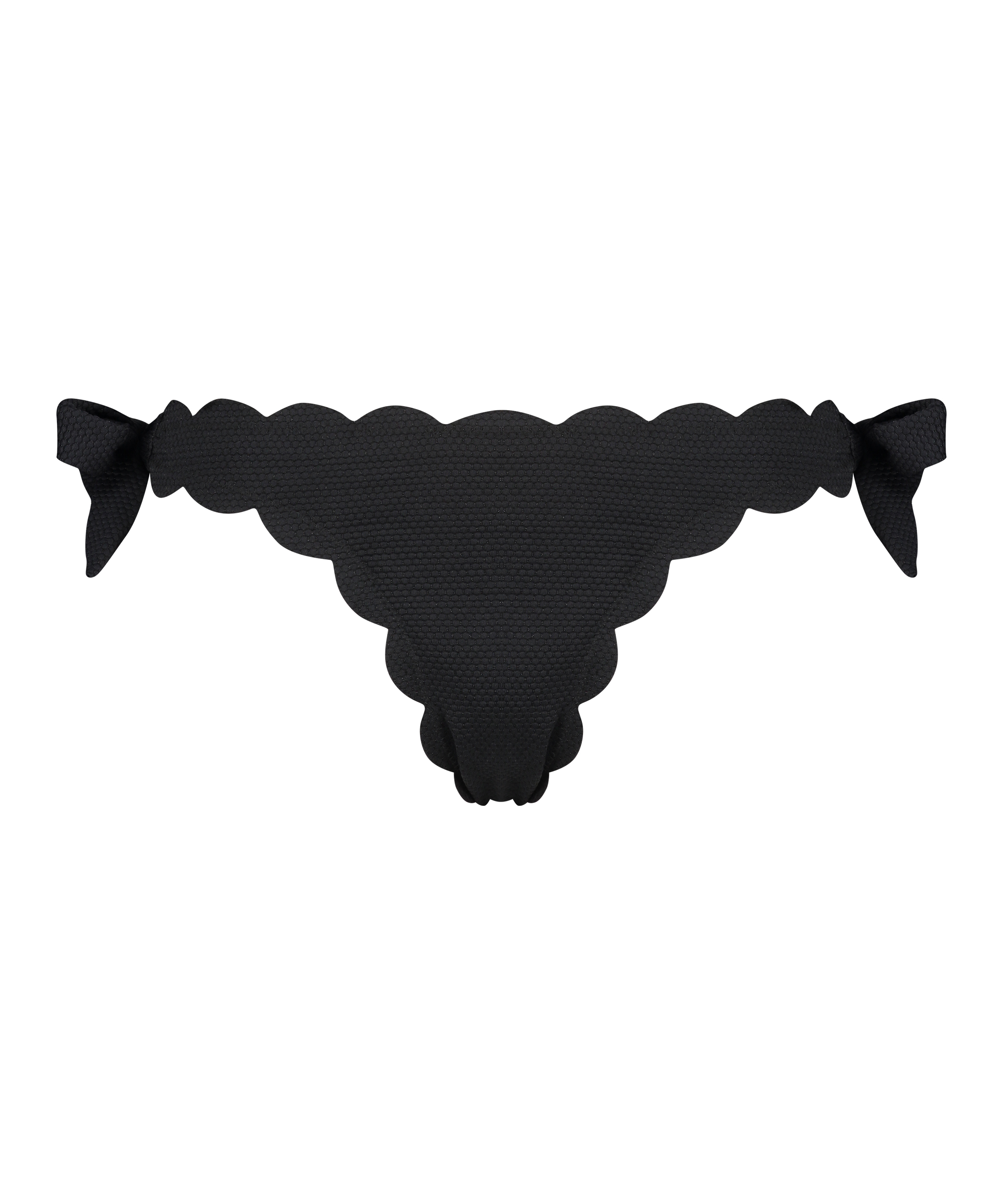 Scallop Goddess Brazilian bikini bottom, Black, main