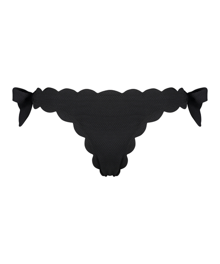 Scallop Goddess Brazilian bikini bottom, Black