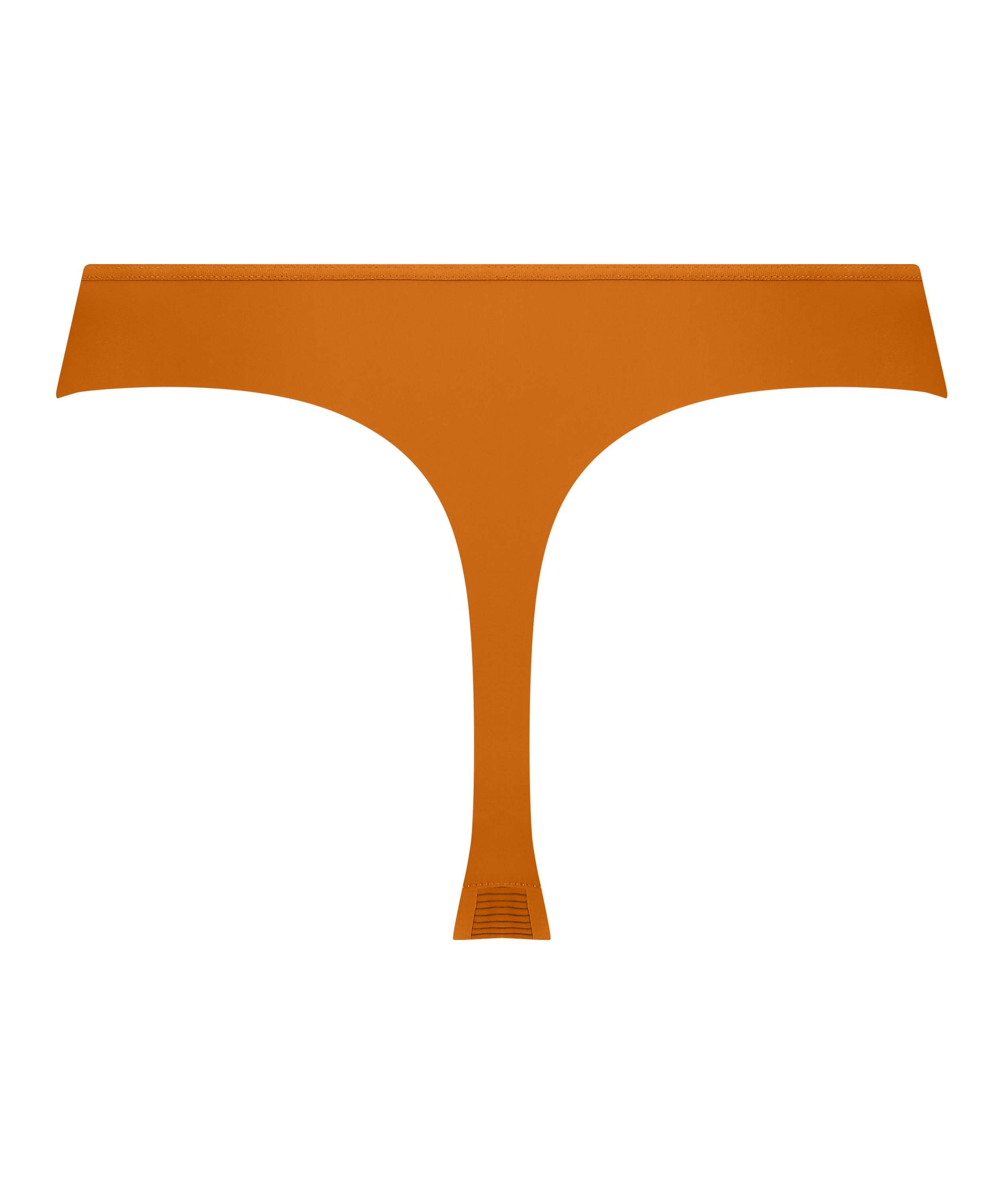 Invisible Stripe Mesh Thong, Orange, main