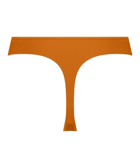 Invisible Stripe Mesh Thong, Orange