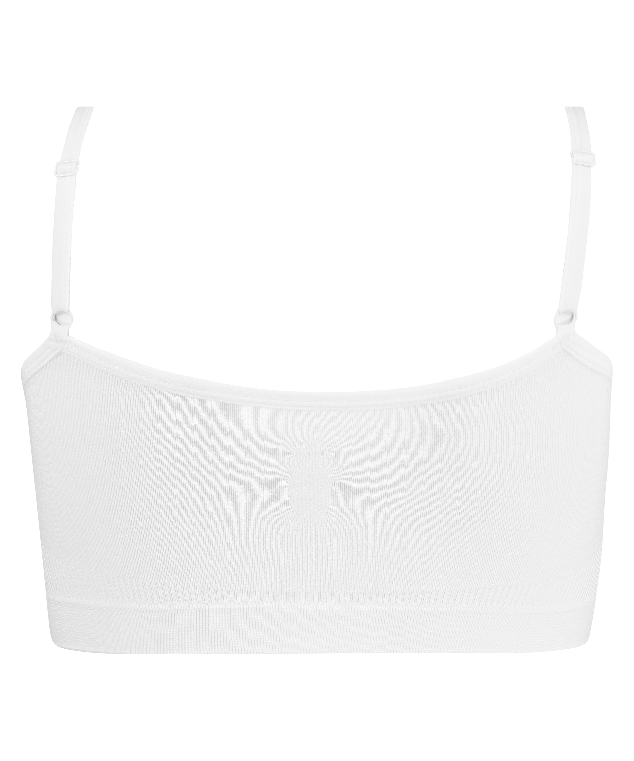 Seamless strappy top, White, main