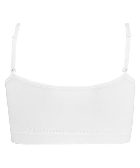 Seamless strappy top, White