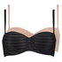 2 Strapless Padded Underwired Bras Lace, Black