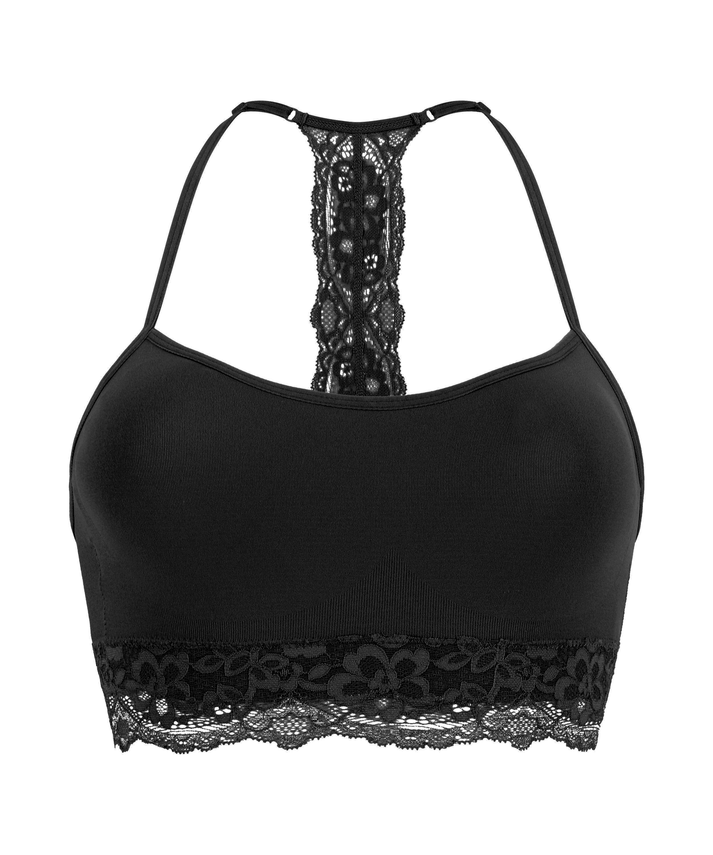Marine Seamless Bralette, Black, main