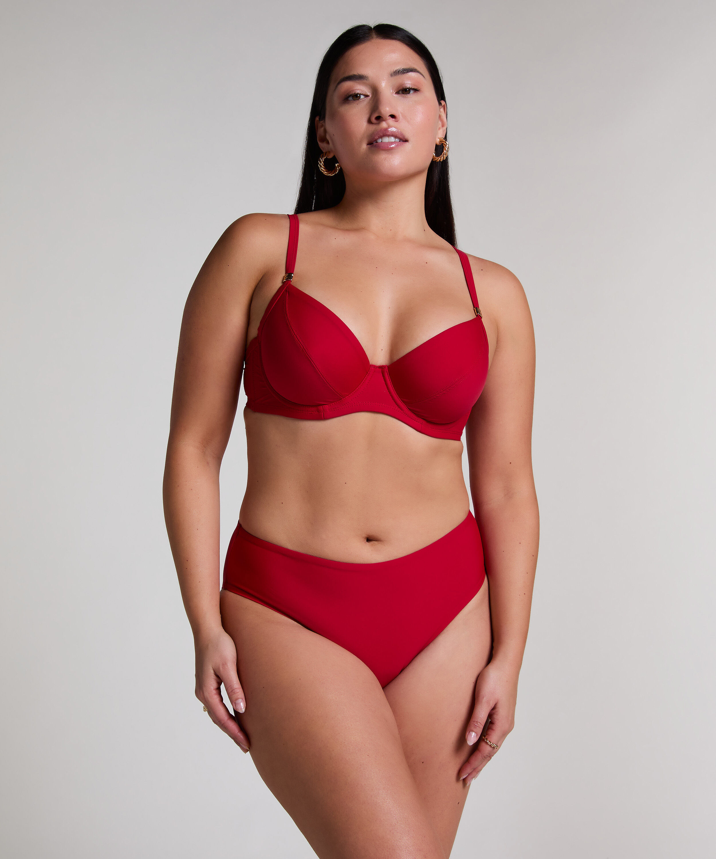 Luna Bikini Top, Red