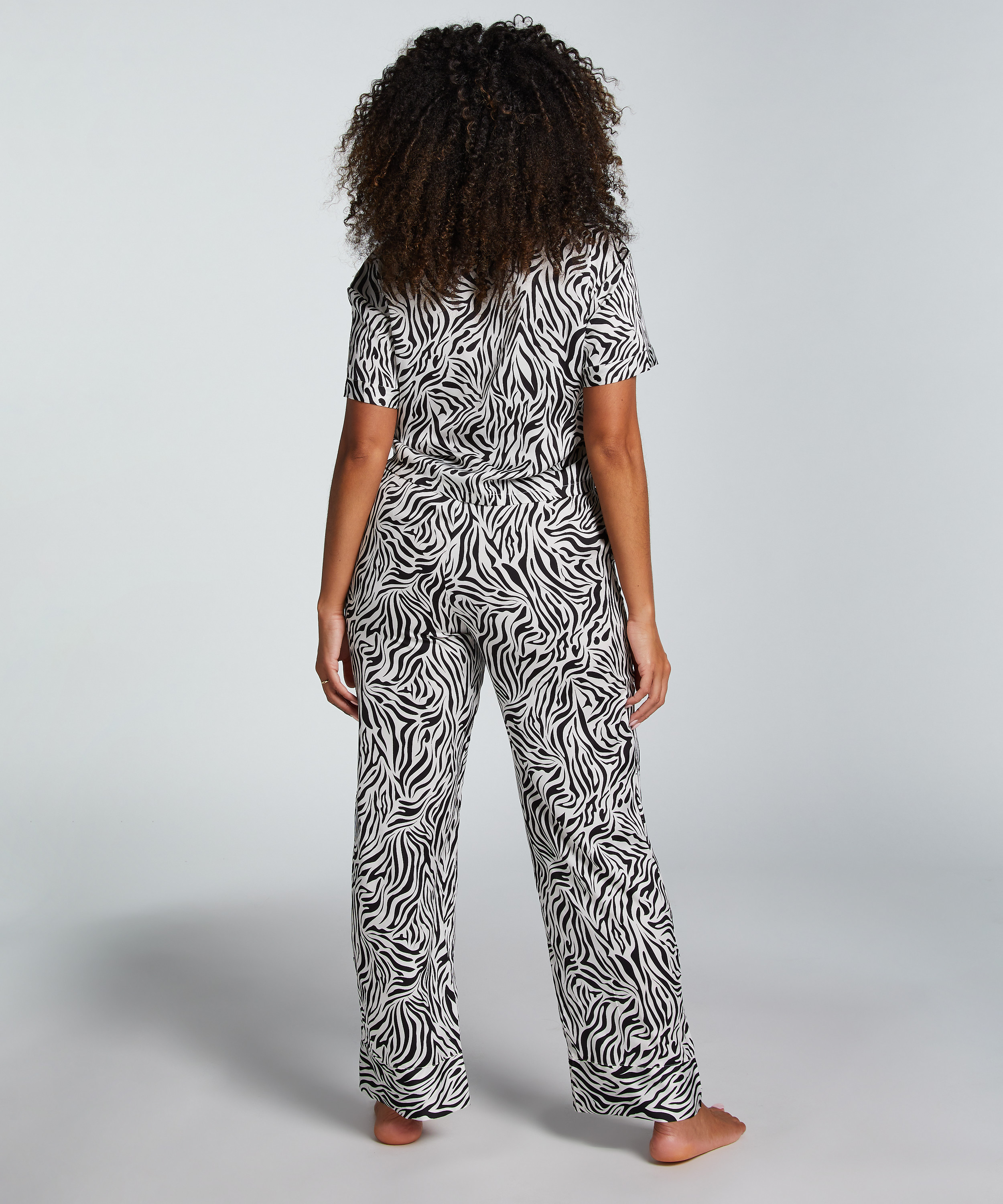 Satin Trousers, White, main