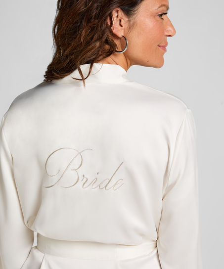 Kimono Bridal Satin, White