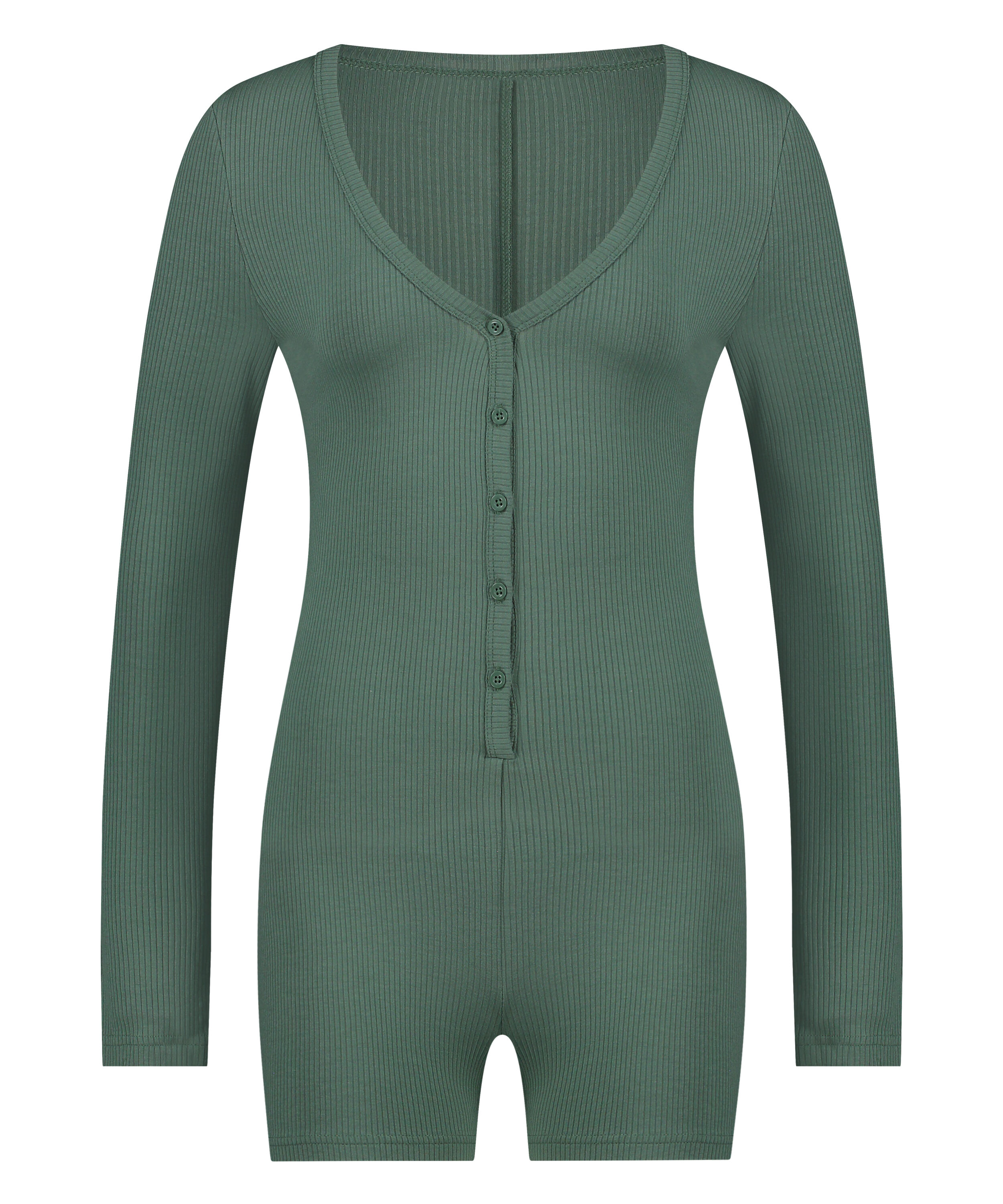 Brushed Short Onesie, Green