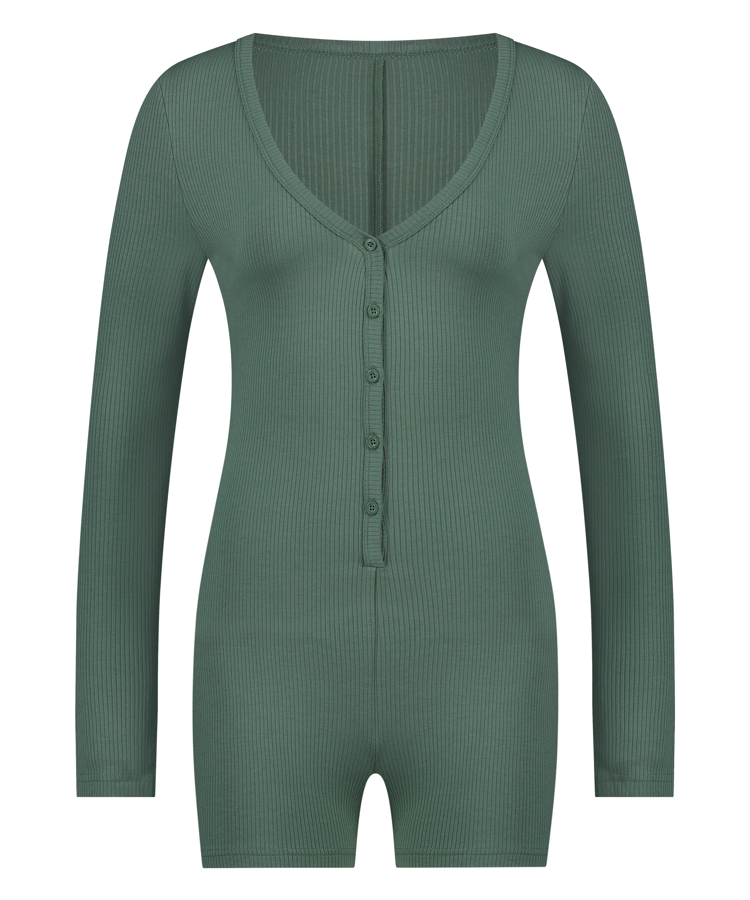 Brushed Short Onesie, Green, main