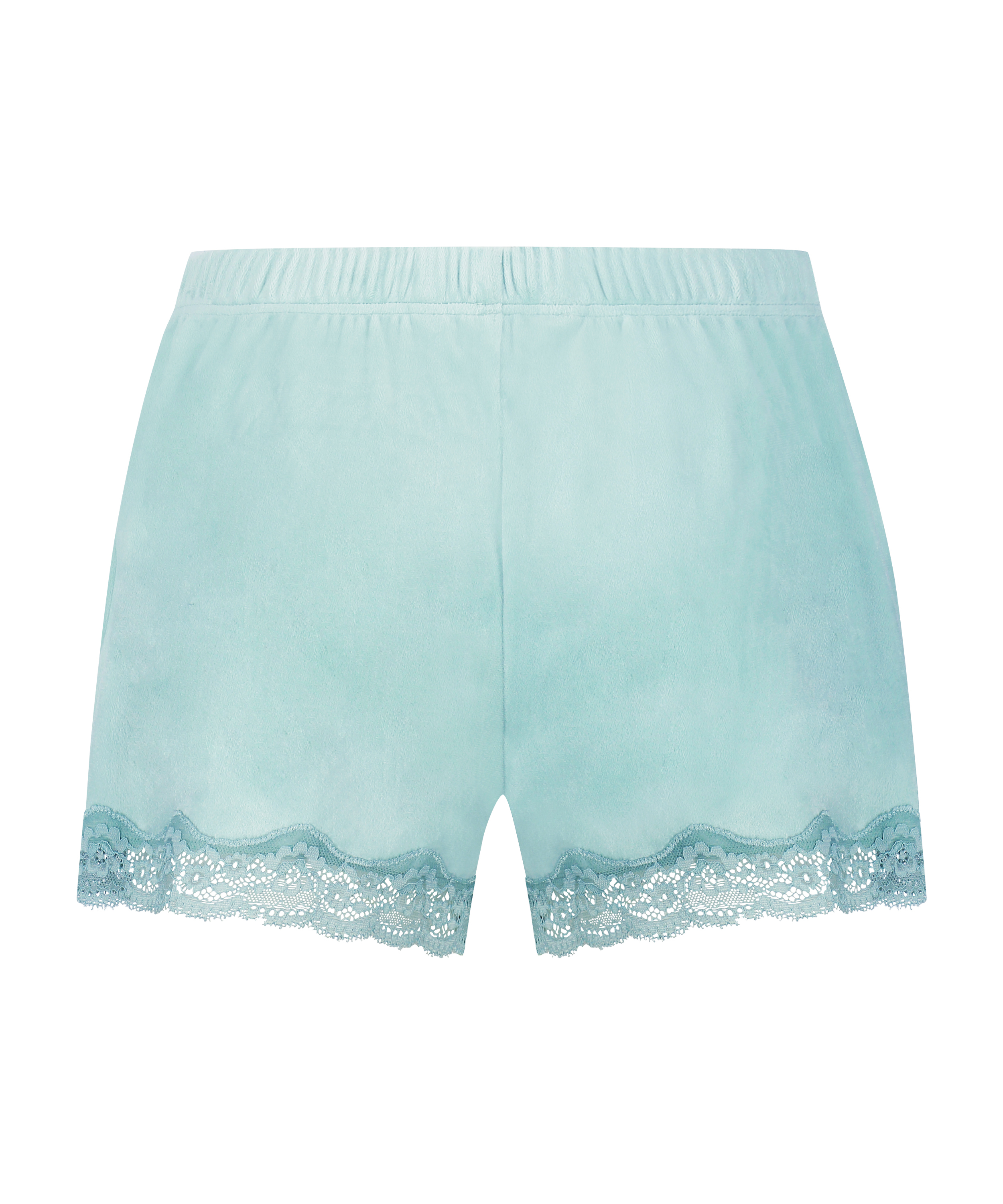 Velvet lace shorts, Green, main
