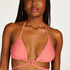 Sicily Beads Triangle Bikini Top, Orange
