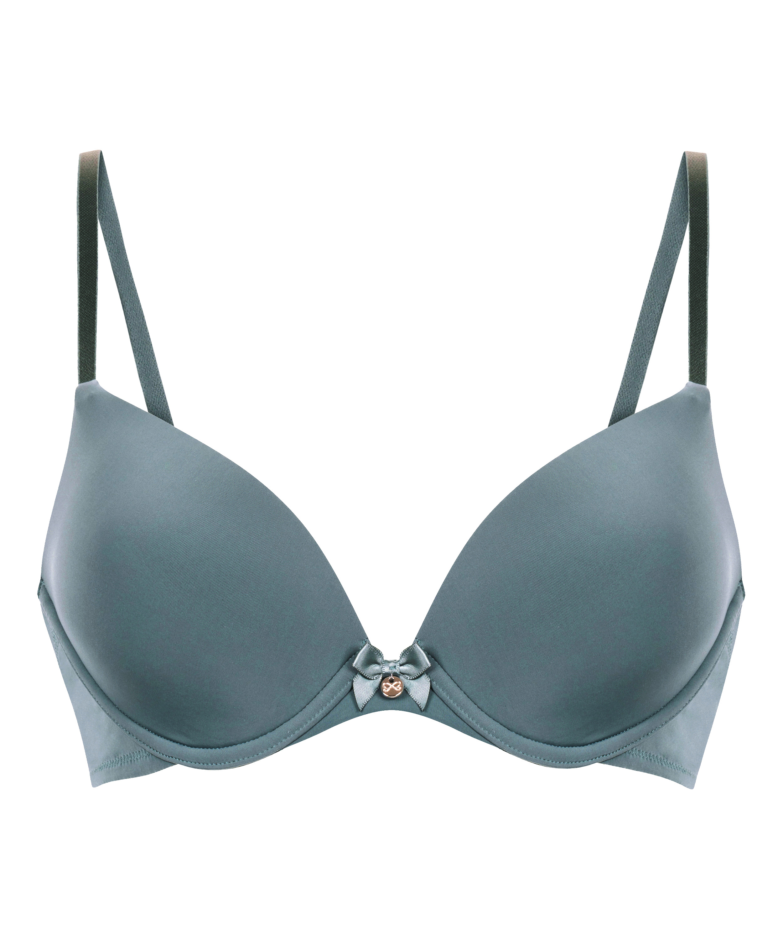 Plunge Padded Underwired Bra, Blue, main