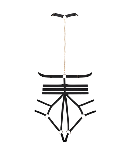 Dominatrix Open Crotch Body, Black