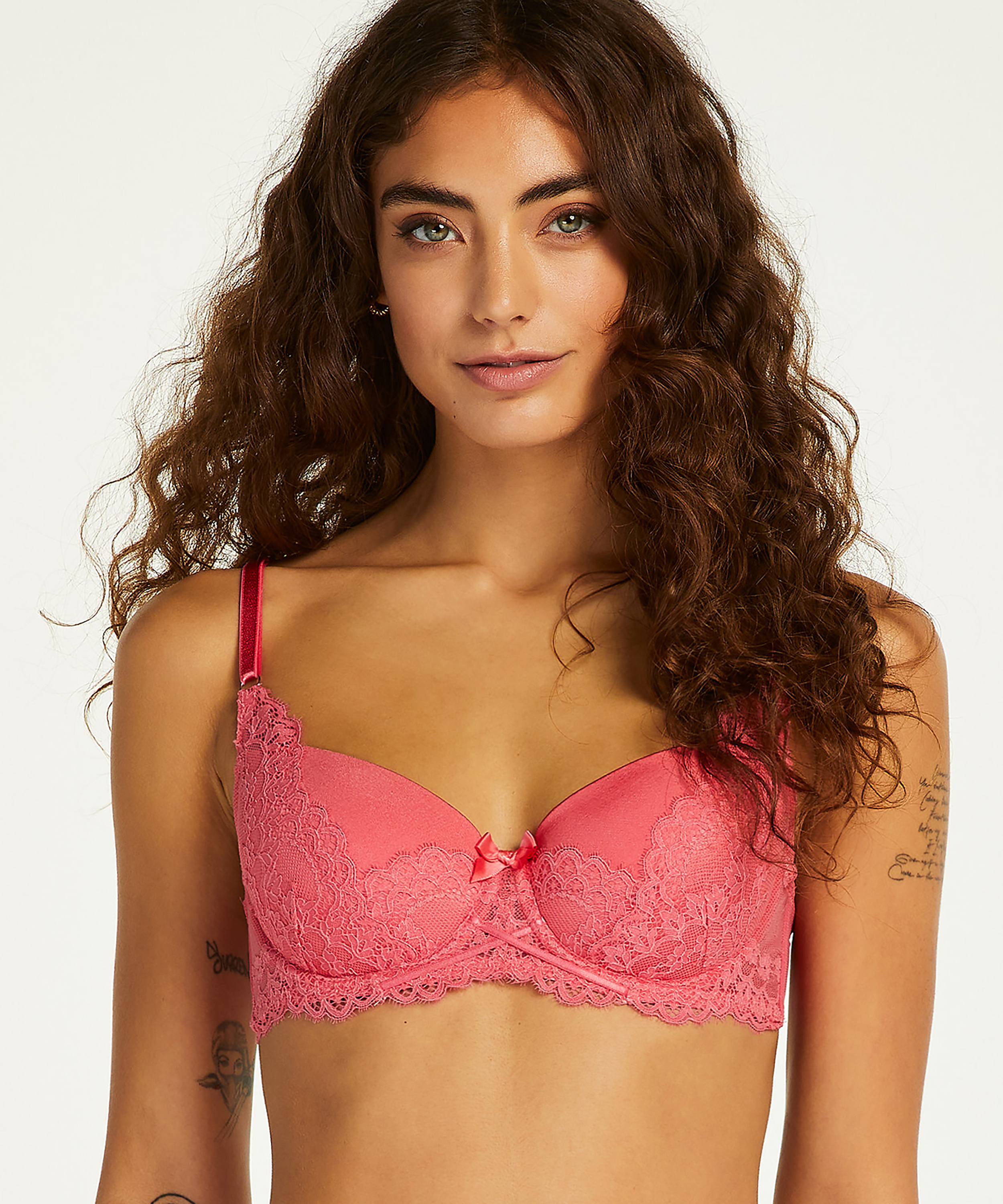 Claire Padded Underwired Bra, Pink, main