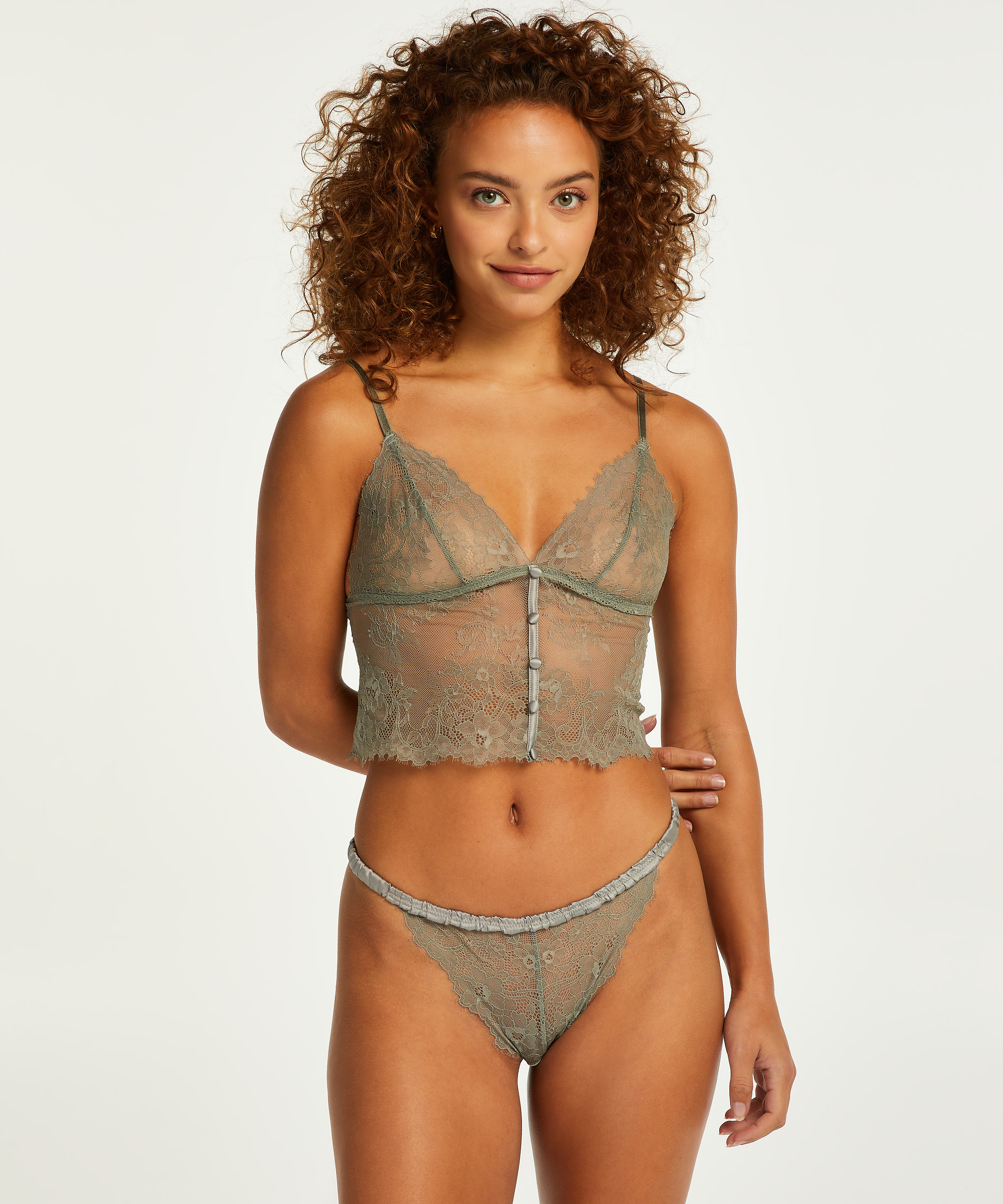 Longline bralette Bailey, Green, main