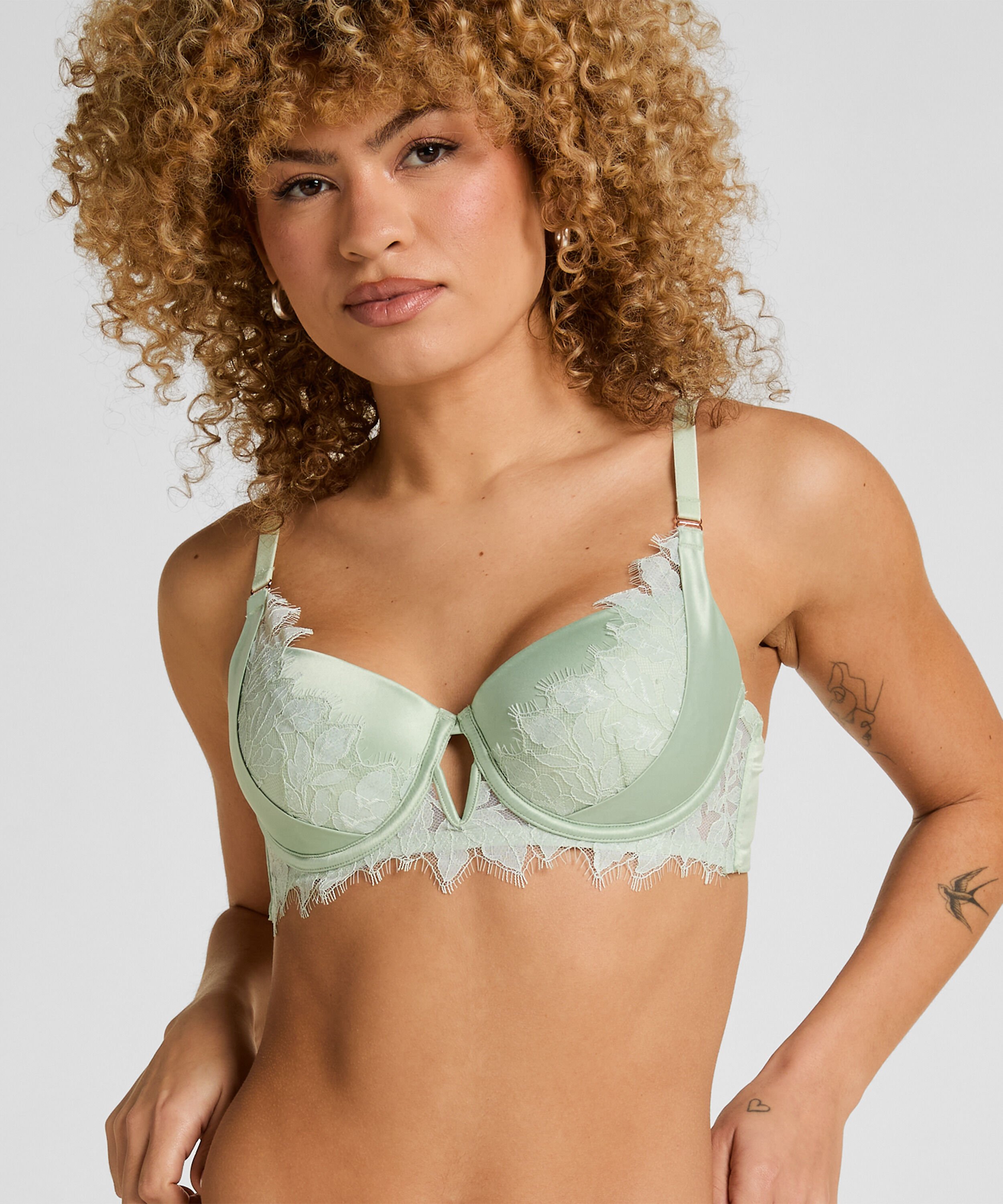 Malou Padded Underwired Bra, Green
