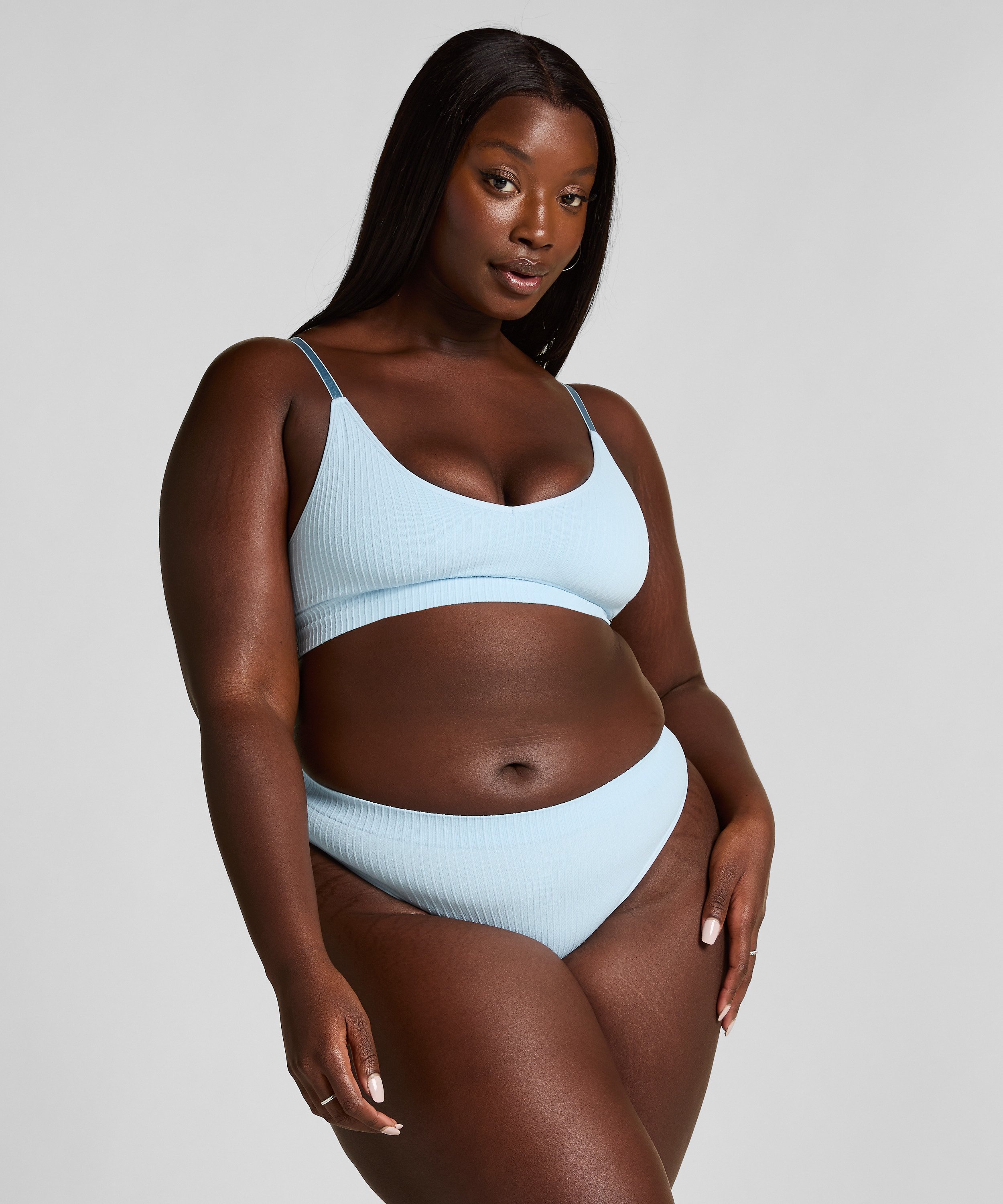 Dianne High Leg Thong, Blue, main