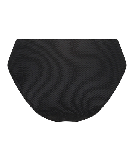 Scallop Rio Bikini Bottoms, Black