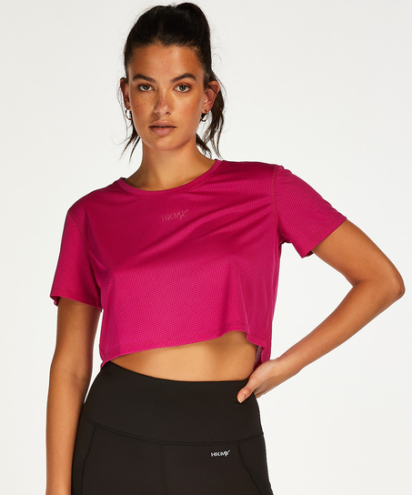 HKMX Mesh Crop Top, Pink