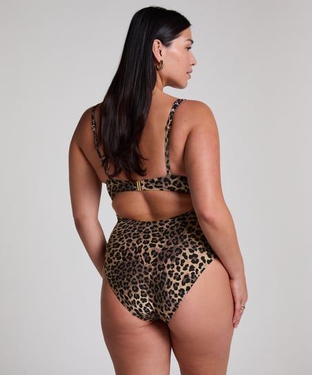 Luxe Animalia Shaping Bathingsuit, Brown