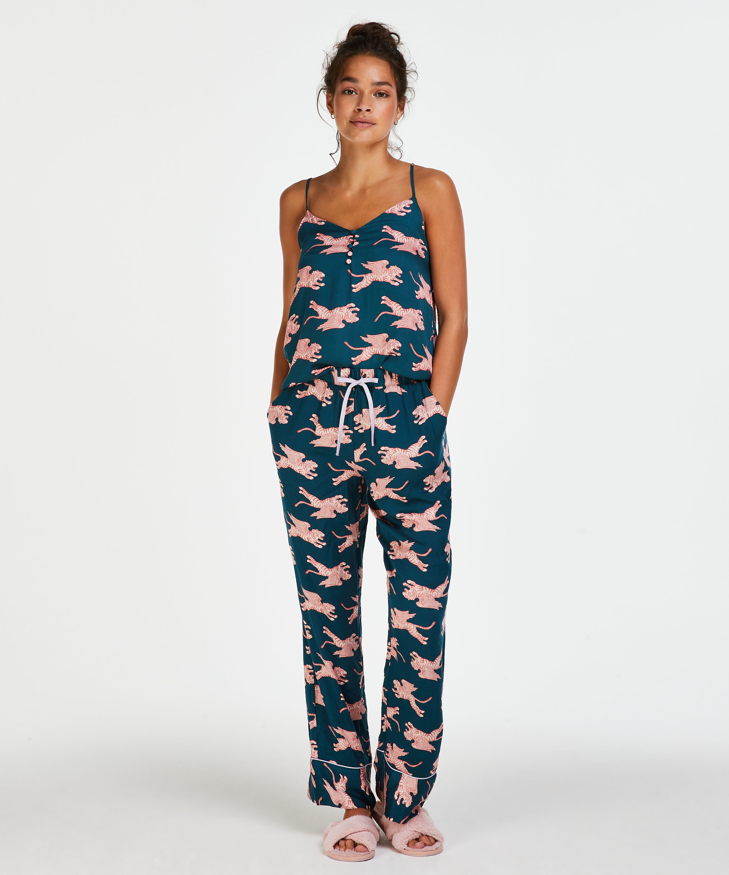 Woven Pyjama Bottoms, Blue