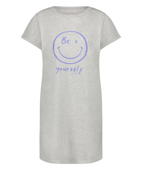 Round Neck Nightshirt, Grey