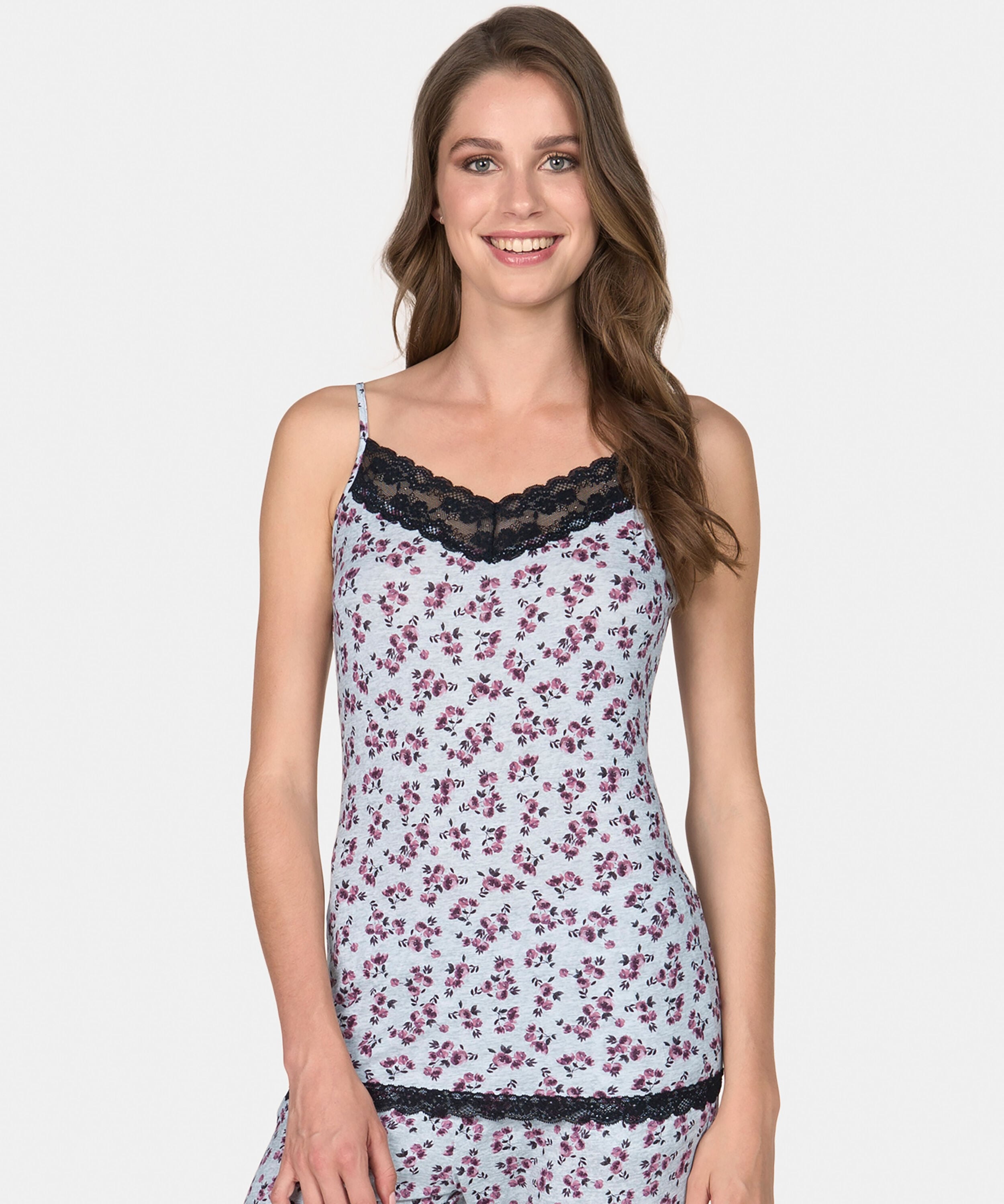 Ditsy top, Purple