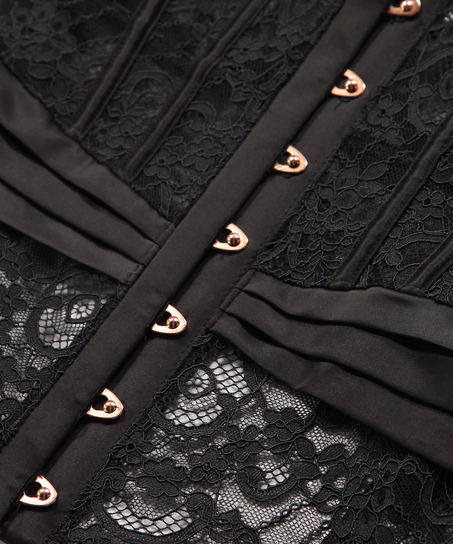 Amelia Padded Underwired Bustier, Black