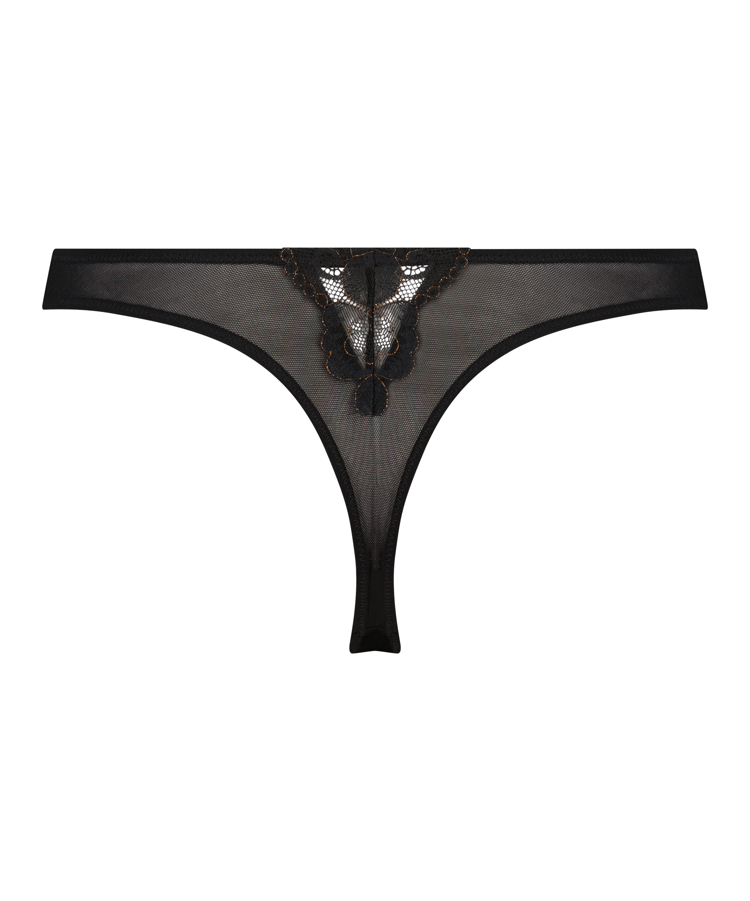 Alessa High Leg Thong, Black, main