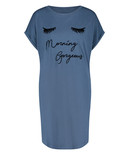 Round Neck Nightshirt, Blue