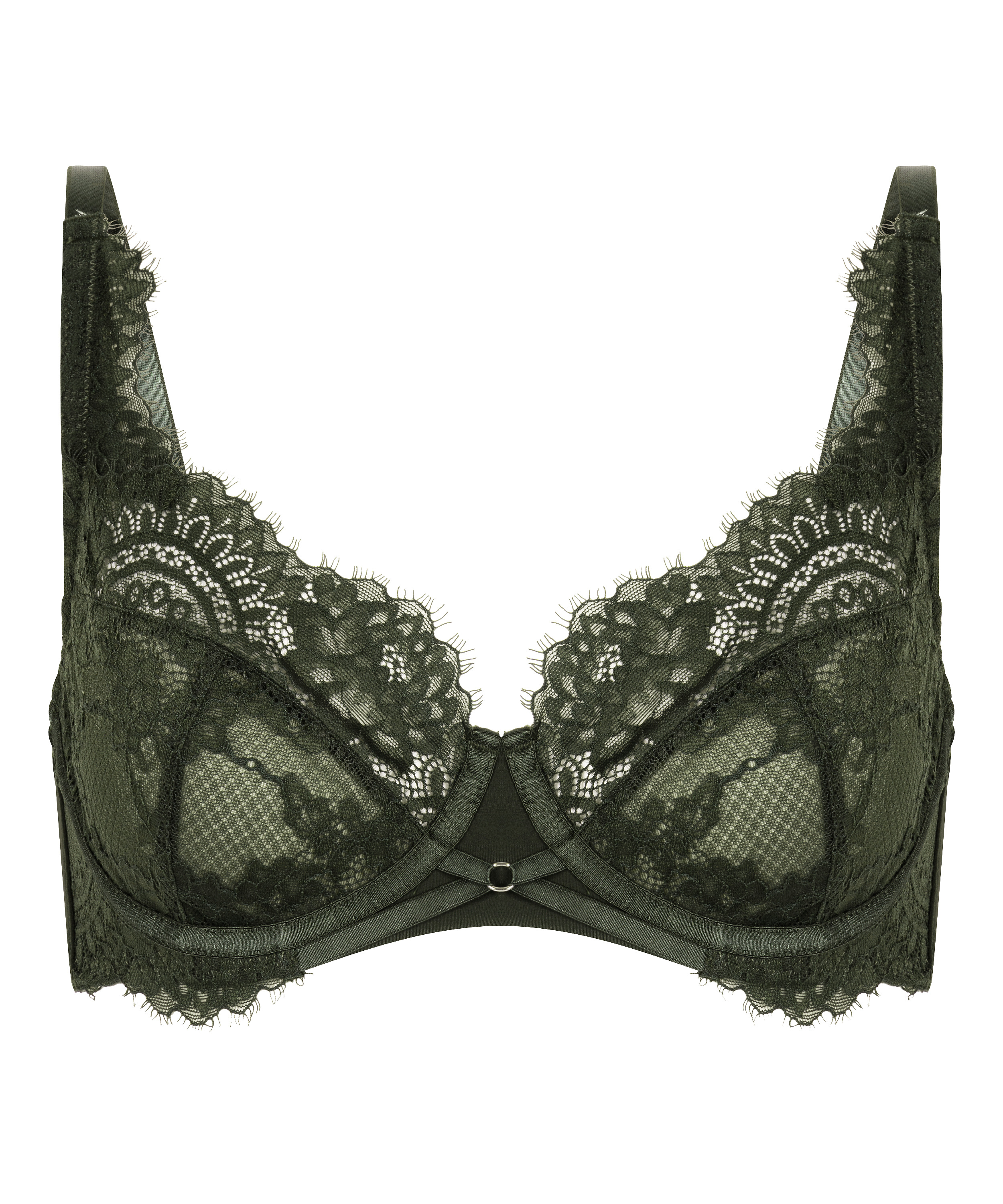 Amara Non-Padded Underwired Bra, Green, main