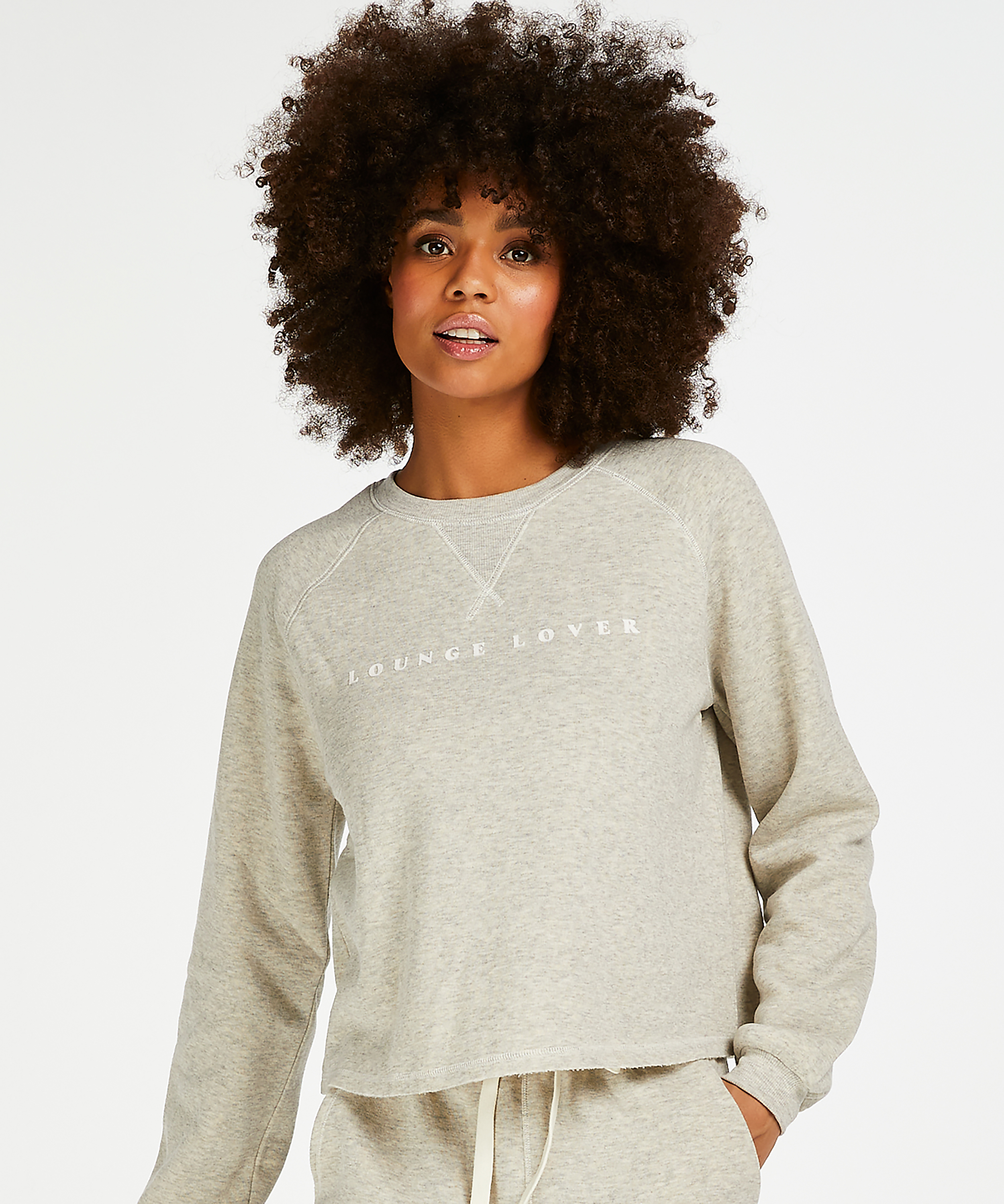Sweat Brush Jumper, Beige, main