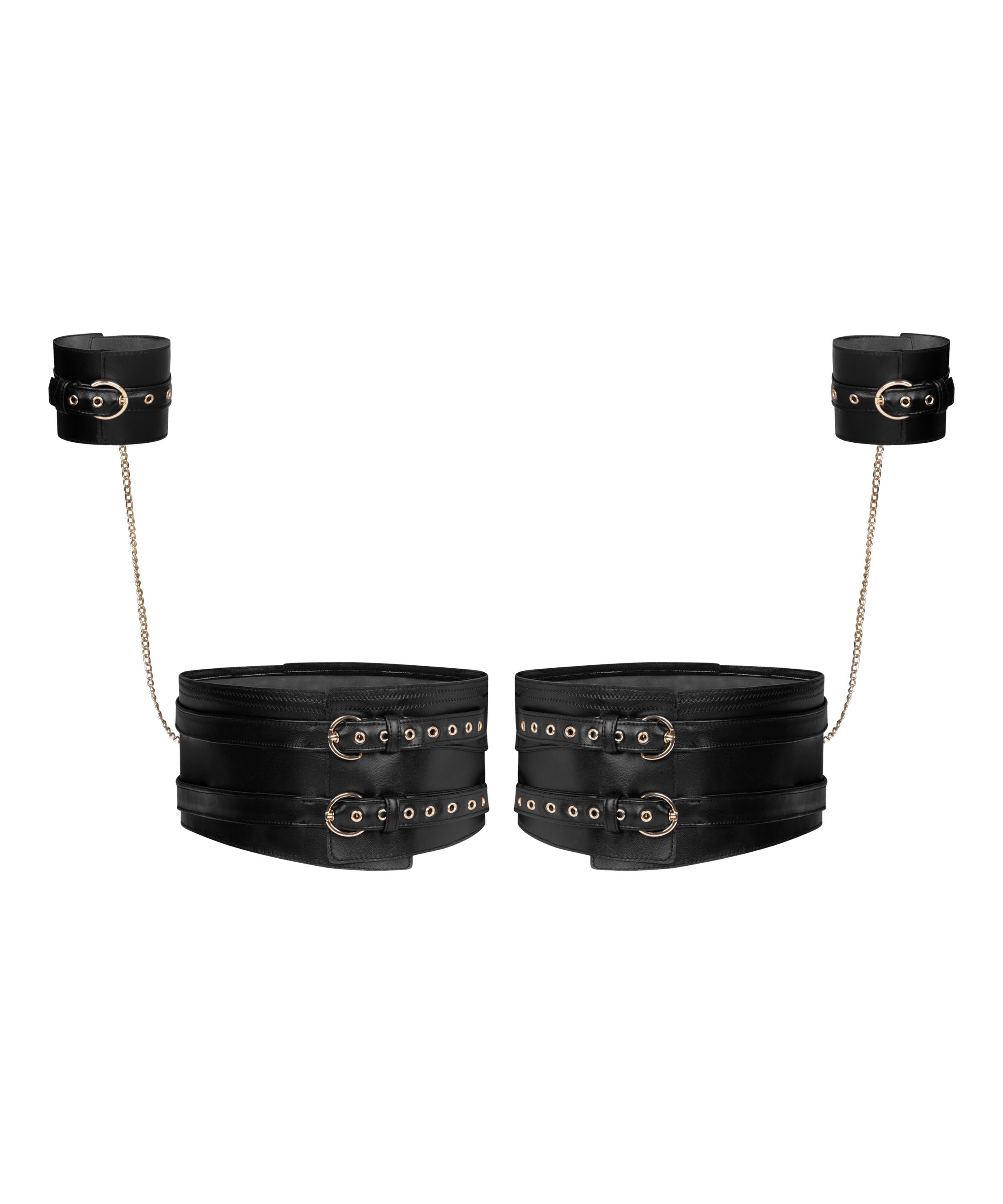 Legcuffs and Handcuffs, Black, main