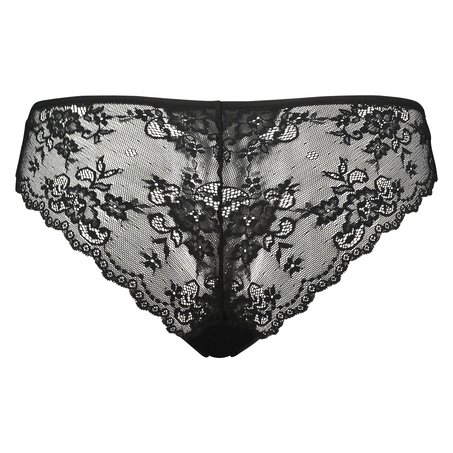 Invisible Lace Back Brazilian, Black