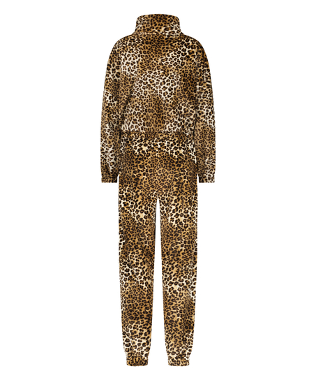 Flannel Fleece Onesie, Beige