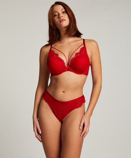 Arabella Padded Underwired Maximiser Bra, Red