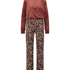 Velvet pyjama set, Brown