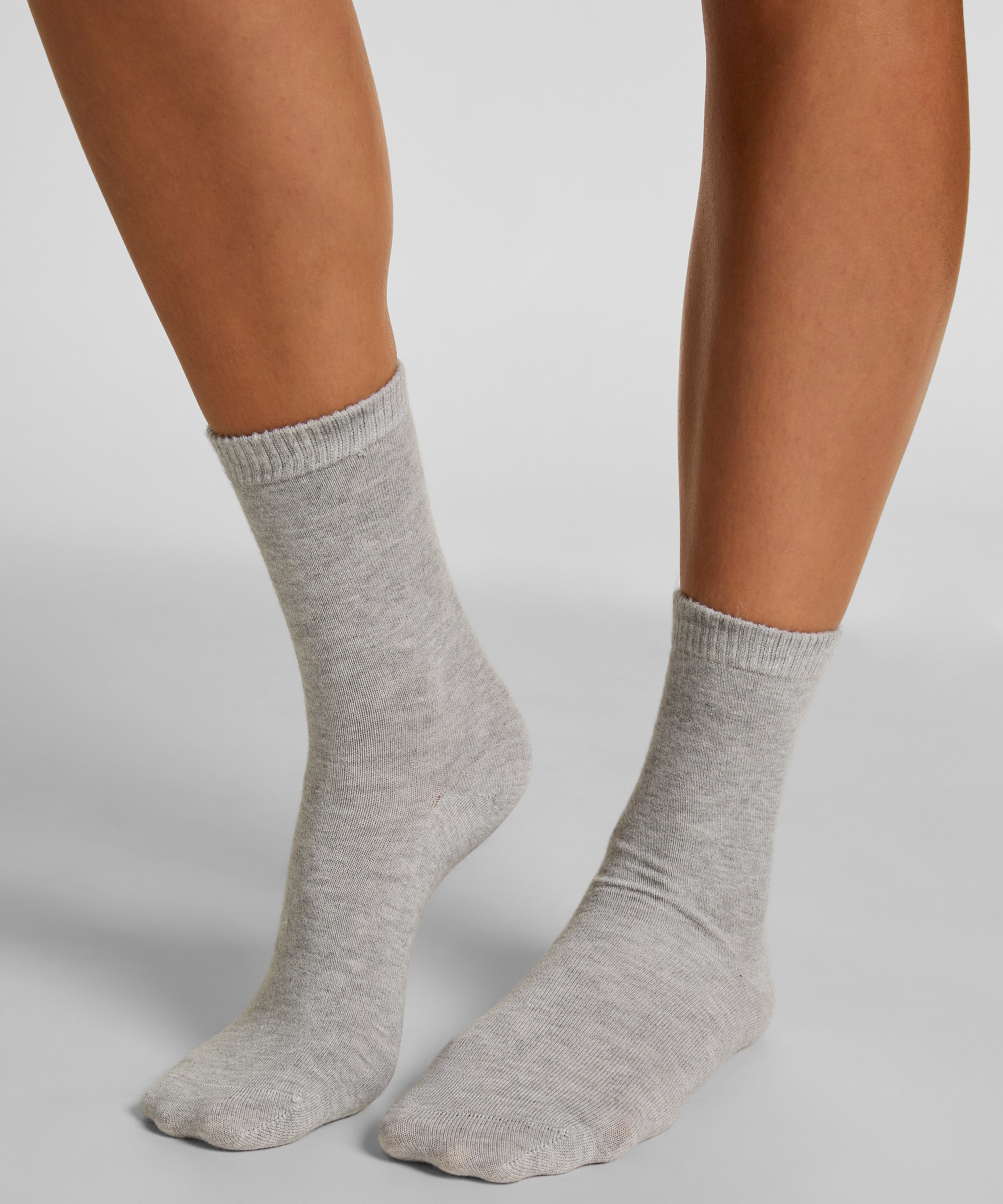 Modal Crew Socks, Grey, main