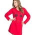 Nightshirt round neck long sleeves, Red