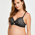 Rose Padded Maternity Nursing Bra, Black