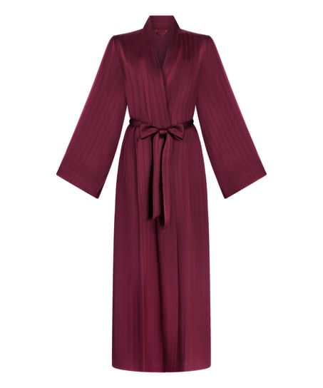 Satin Pinstripe Kimono, Purple