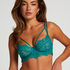 Isabella Non-Padded Underwired Longline Bra, Green