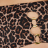 Brazilian high leg Leopard bikini bottoms, Beige