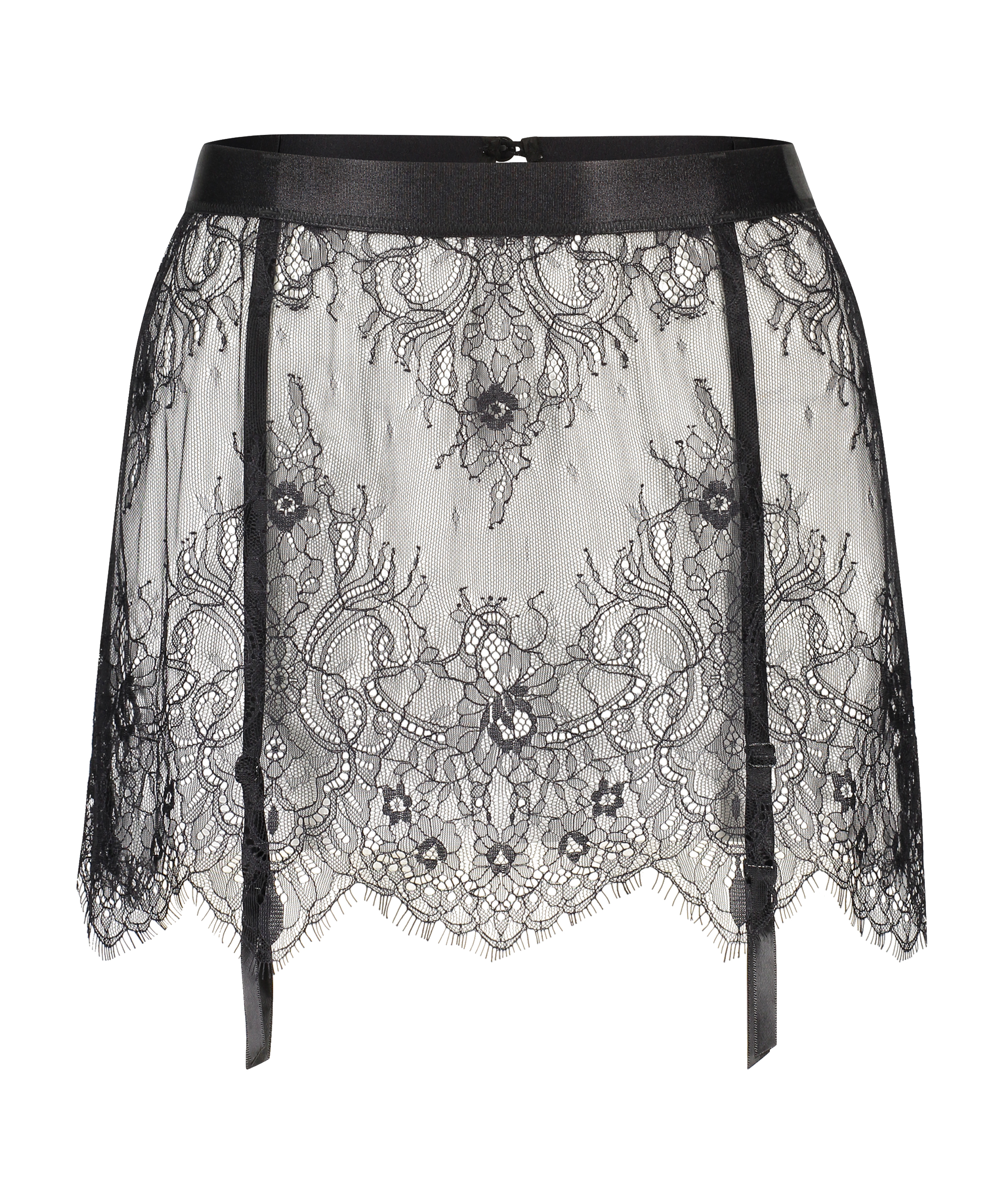 Lace Skirt, Black, main