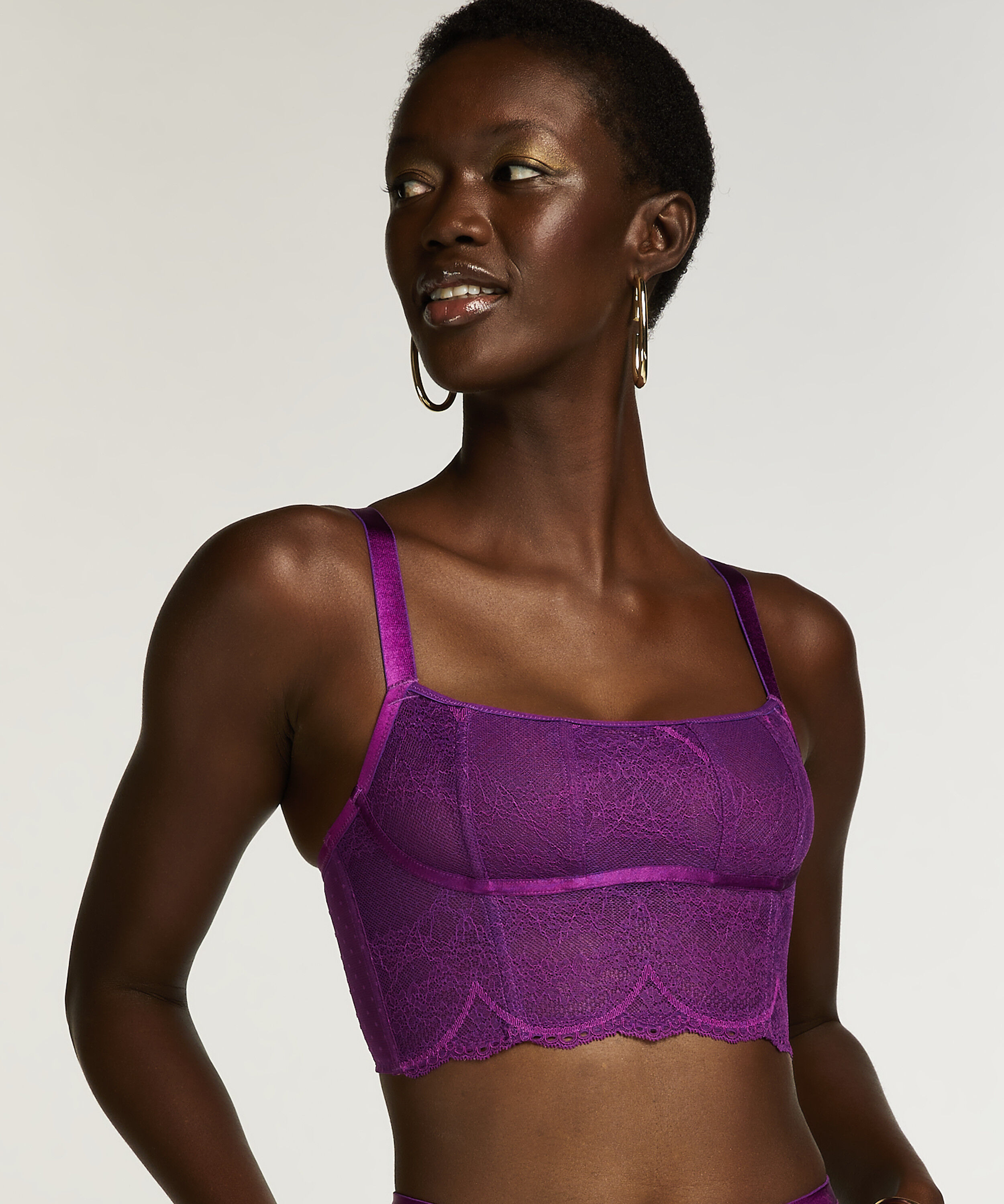 purple lace bralette top