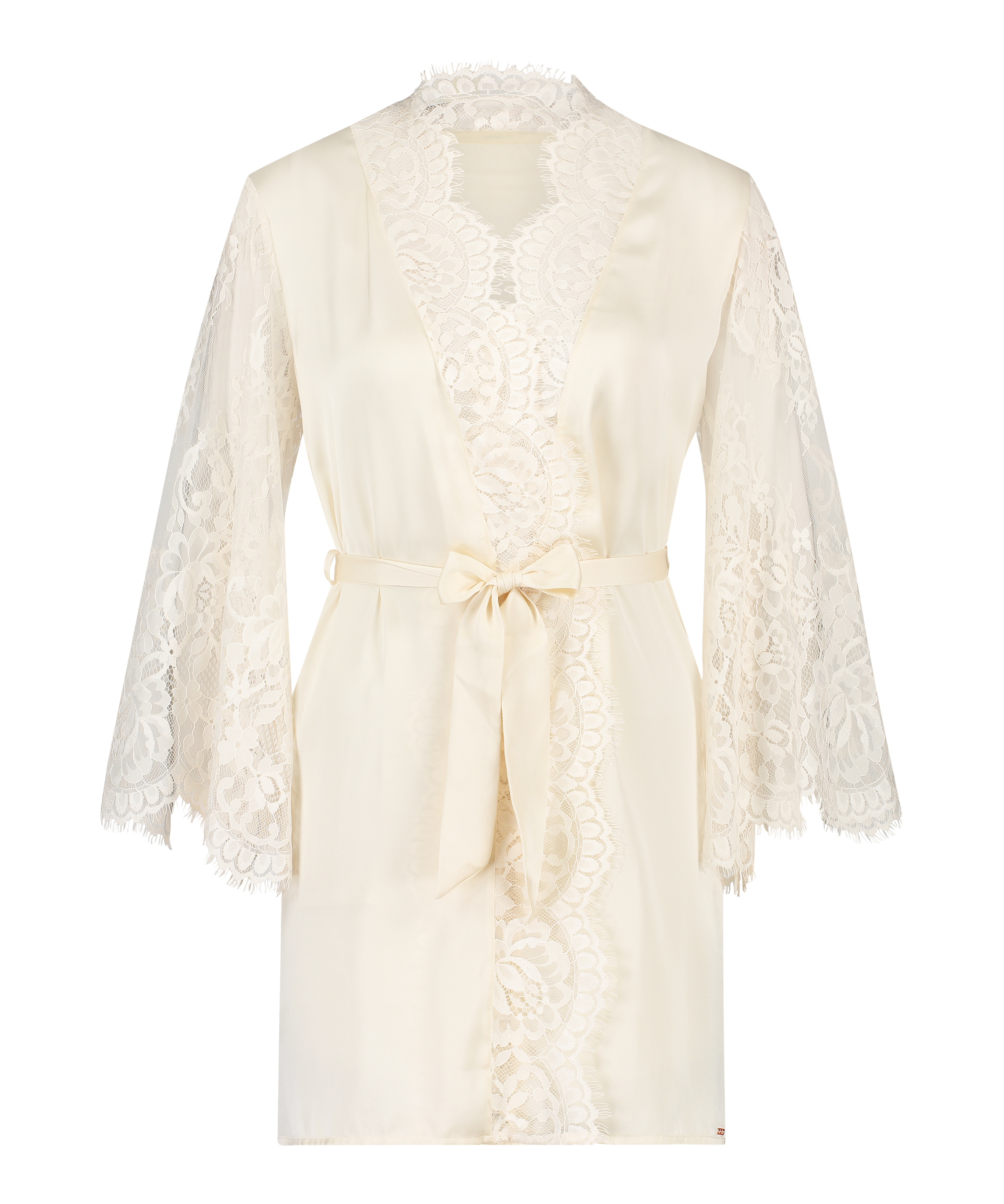 All-Over Lace Kimono, White, main